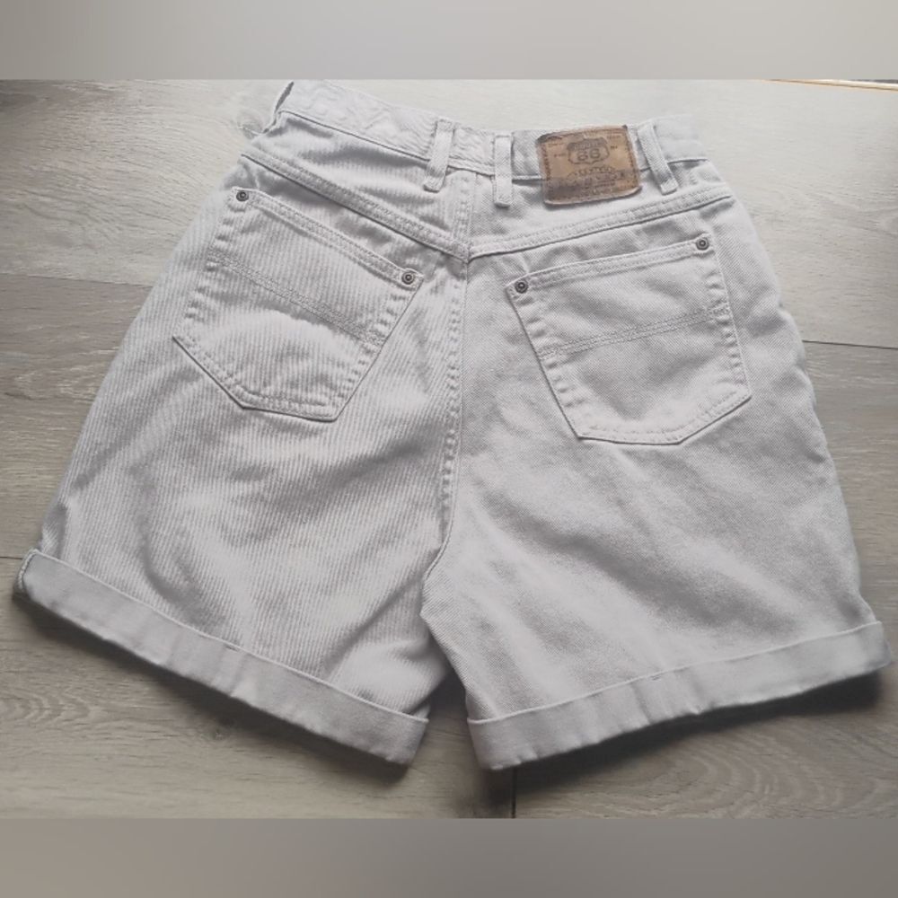 Vintage Route 66 Cotton Shorts Sz 9/10 Womens Beige High Waist